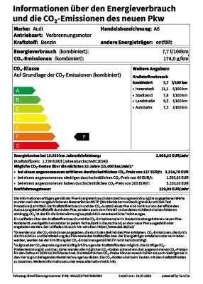 PKW Label Audi A6 Avant TFSI
