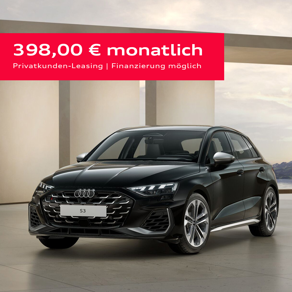 Audi S3 Sportback TFSI 245 kW S tronic ab 398,00 € monatlich