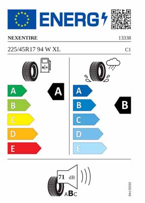 Reifenlabel Audi A3 Sportback TFSI e