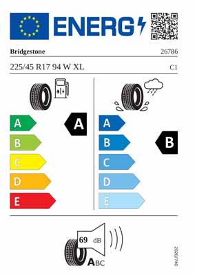 Reifenlabel Audi A3 Sportback TFSI e